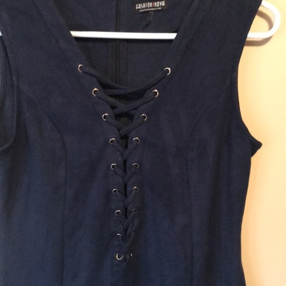 Fashion Nova Whimsigoth Lace-Up Dress Dark Romantic Gothic - Picture 3 of 7